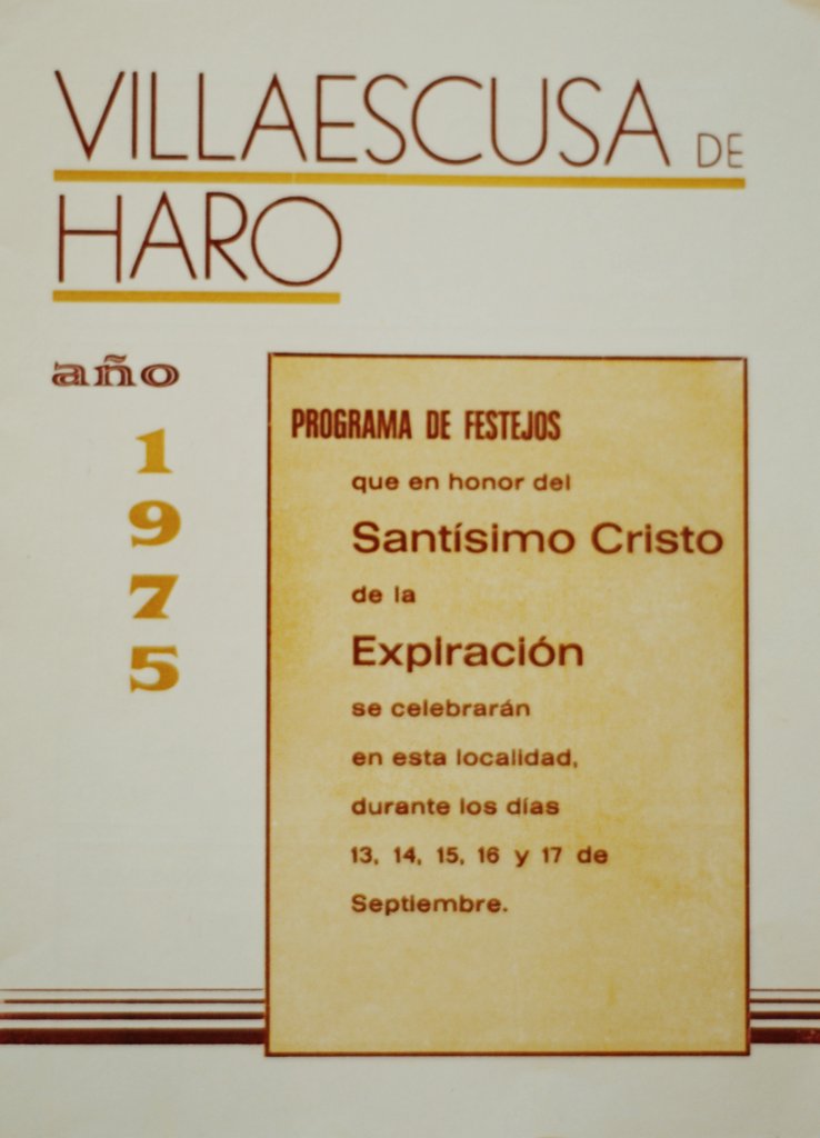 Fiestas patronales en honor a Nuestra Señora de Favor y Ayuda y el Santísimo Cristo de la Expiración 1975 Villaescusa de Haro